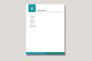 Stack of printed letterhead paper